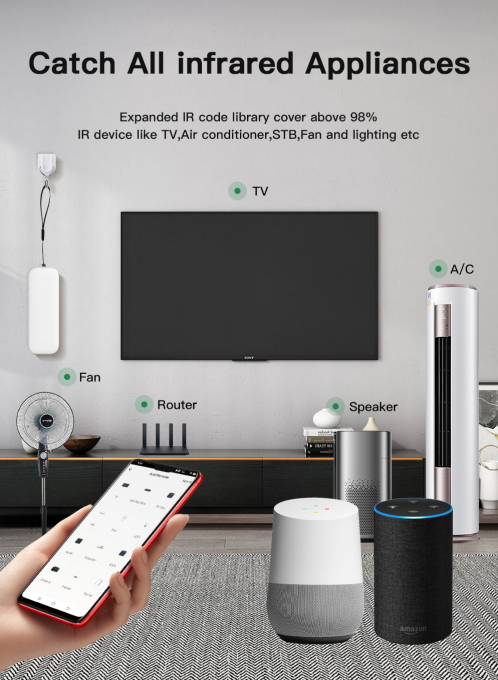 Zigbee SmartLife IR Remote ZS05 สมาร์ทรีโมทแอร์ ทีวี เครื่องใช้ไฟฟ้า
