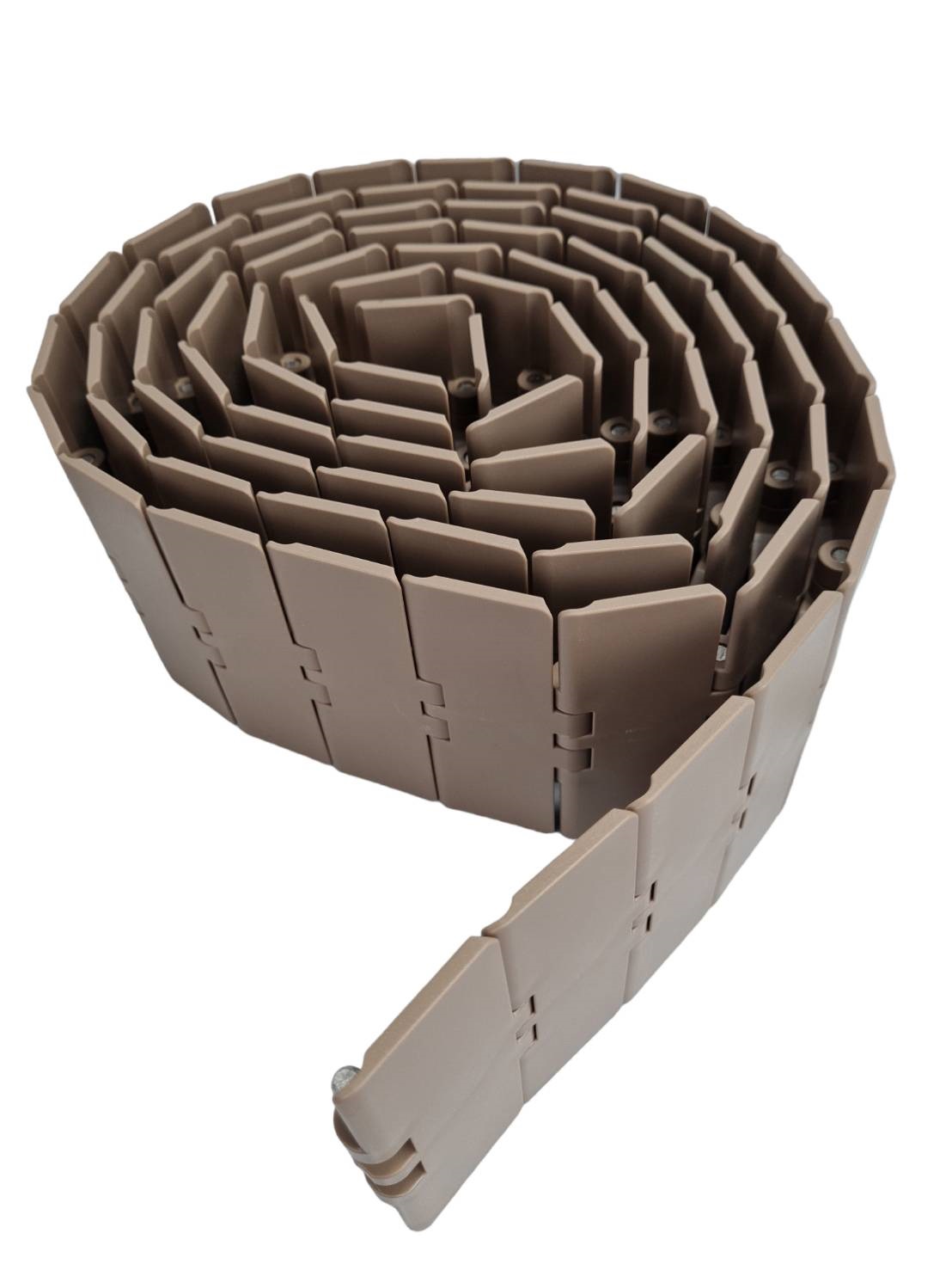 820-K400 Straight Top chain width 101.6 mm Pitch 38.1mm POM material Brow color สายพานลำเลียง(Conveyer) ขวดในโรงงานอุตสาหกรรมเป่าขวดหรือโรงงานผลิตน้ำ