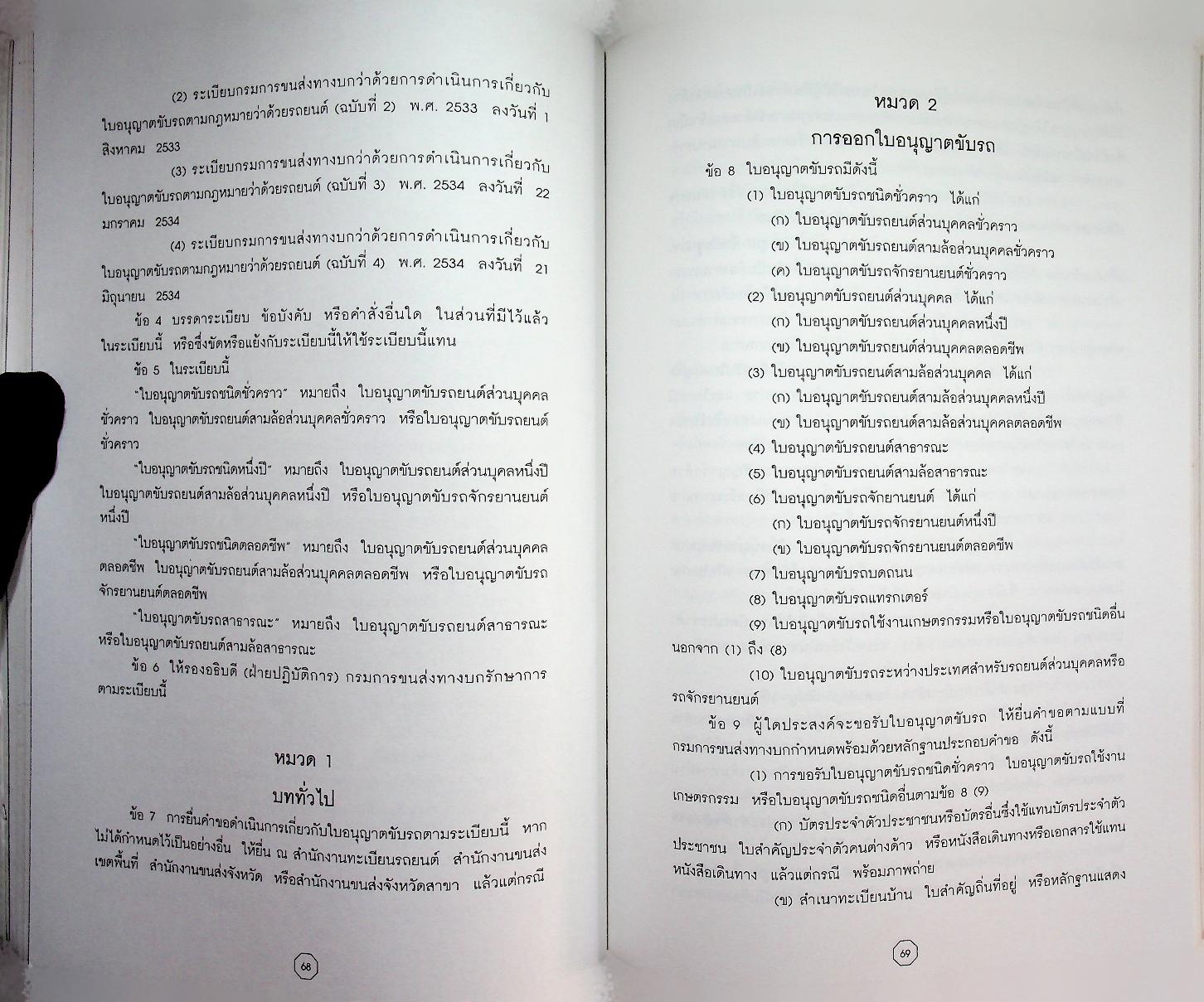 คู่มือความปลอดภัยบนท้องถนนและคนเดินเท้า พร้อมทั้ง พ.ร.บ. การจราจรทางบกฉบับล่าสุด 2