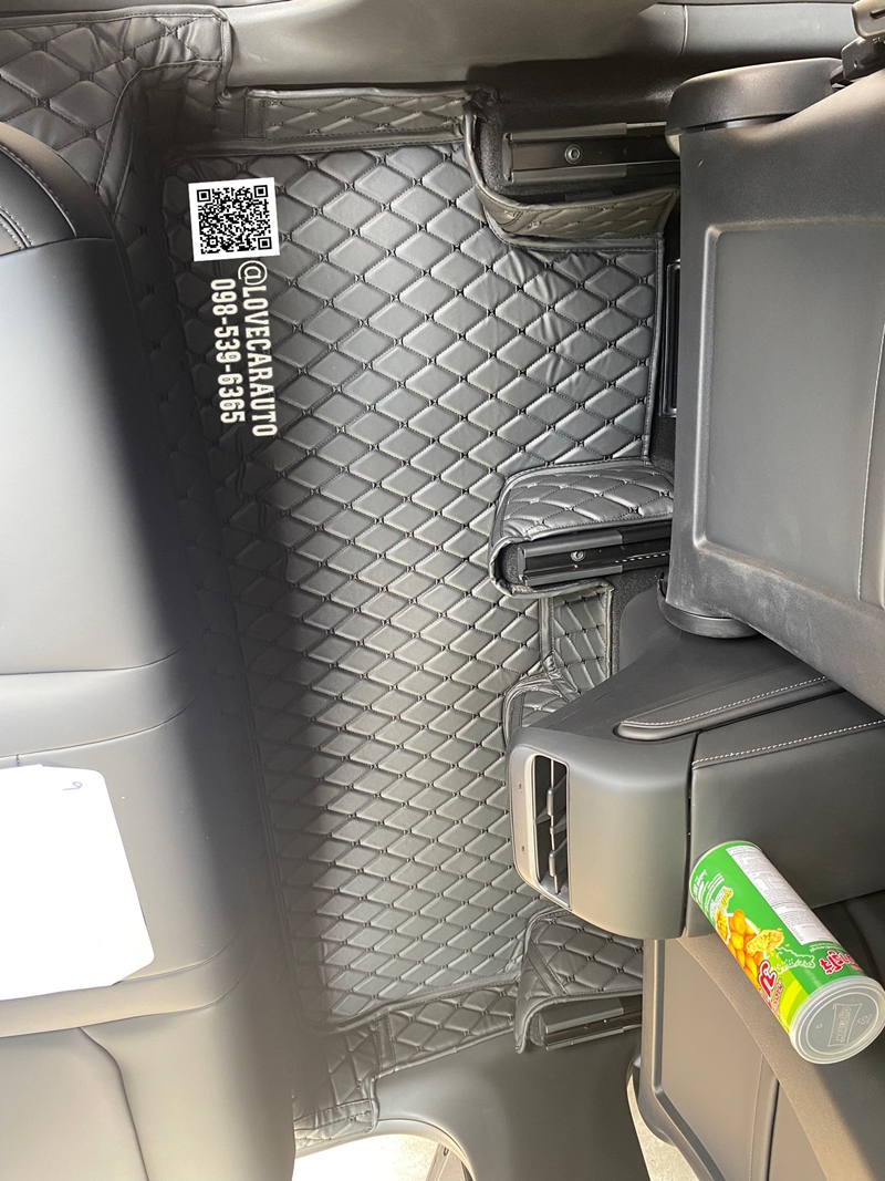 พรมปูพื้นรถยนต์ Tesla ModelY สีดำด้ายดำ เต็มคัน