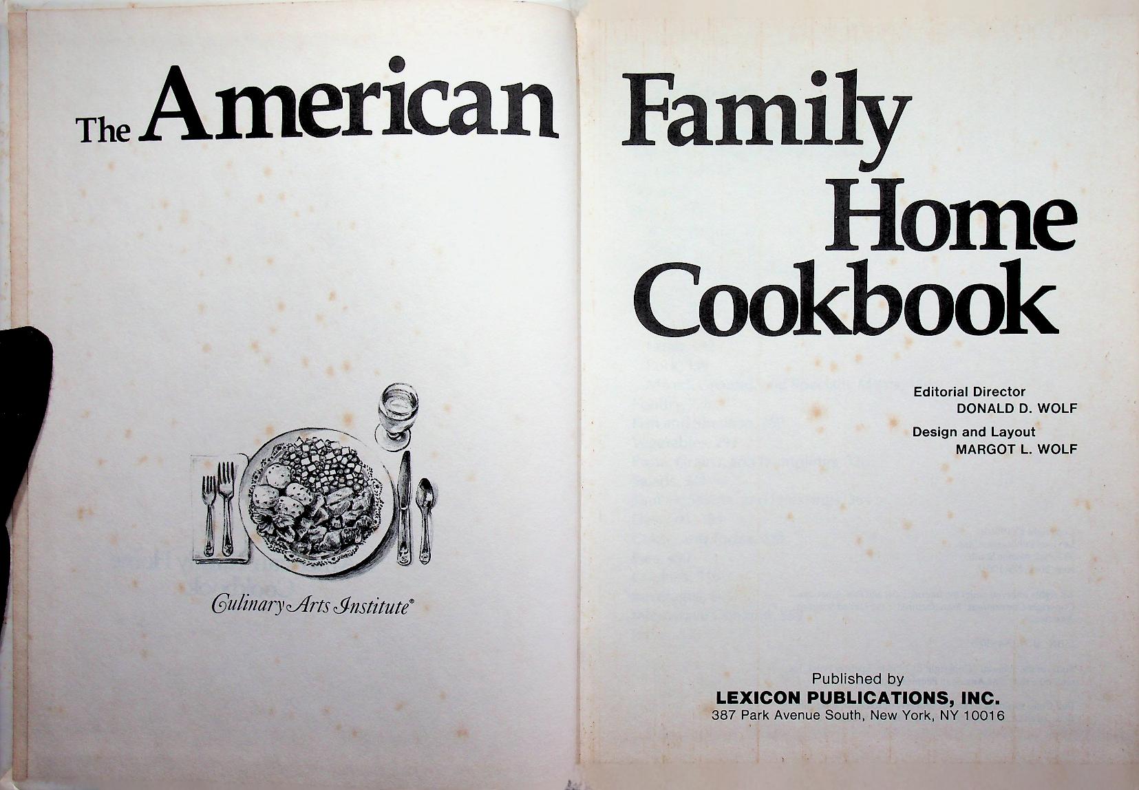 The American Family Home Cookbook (ฉบับภาษาอังกฤษ)