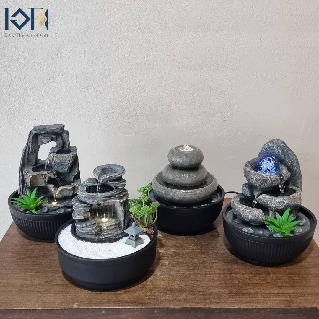 น้ำพุน้ำผุดริน รุ่นชมสวนเหมาะสำหรับตั้งโต๊ะ น้ำพุน้ำล้นแต่งบ้านสำเร็จรูป เสริมฮวงจุ้ย น้ำพุราคาถูก