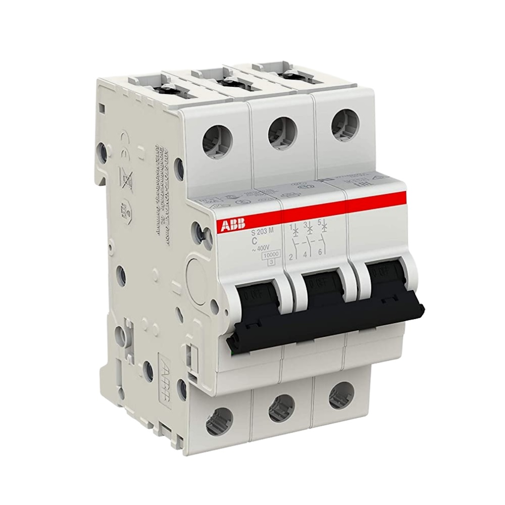 ABB S203M-C32 เซอร์กิตเบรกเกอร์ MCB 32Amp 3Pole 10kA