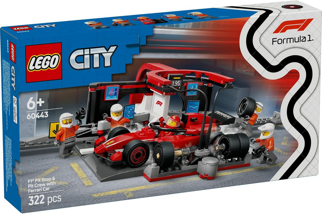 **MTS Toys**เลโก้ Lego 60443 City : F1 Pit Stop & Pit Crew with Ferrari Car