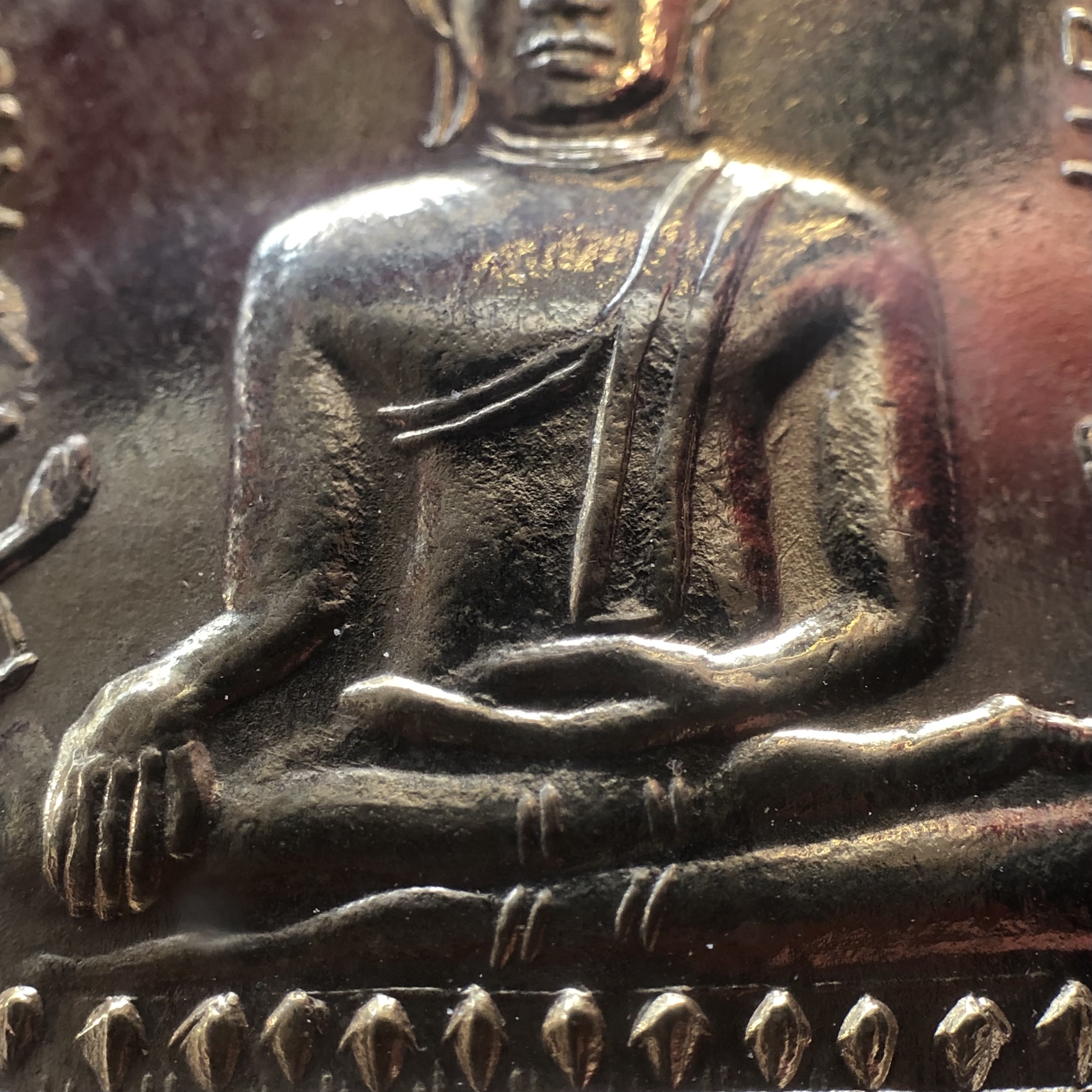 เหรียญอาร์มใหญ่ หลวงพ่อโต วัดพนัญเชิงวรวิหาร ปี2517 (กะไหล่ทอง)