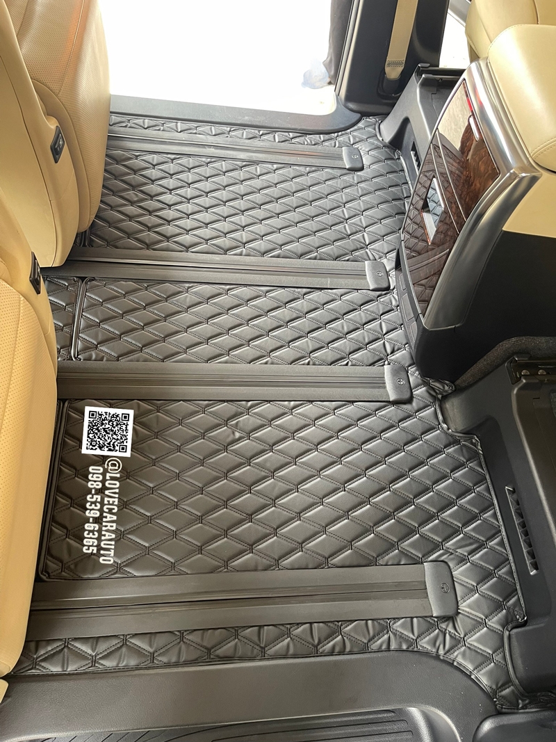พรมปูพื้นรถตู้ 6D Toyota Alphard 30 ปี 2018 สีดำด้ายดำ