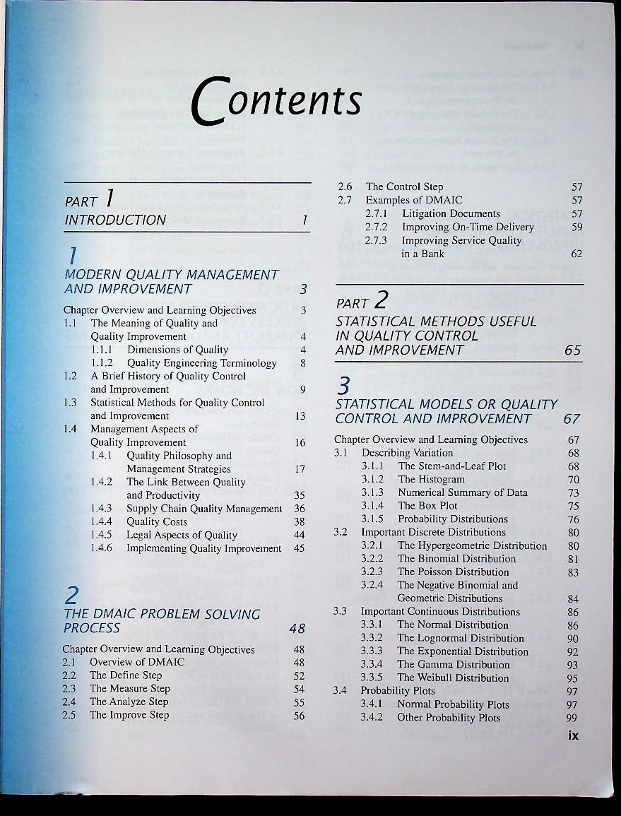STATISTICAL QUALITY CONTROL : A Modern Introduction