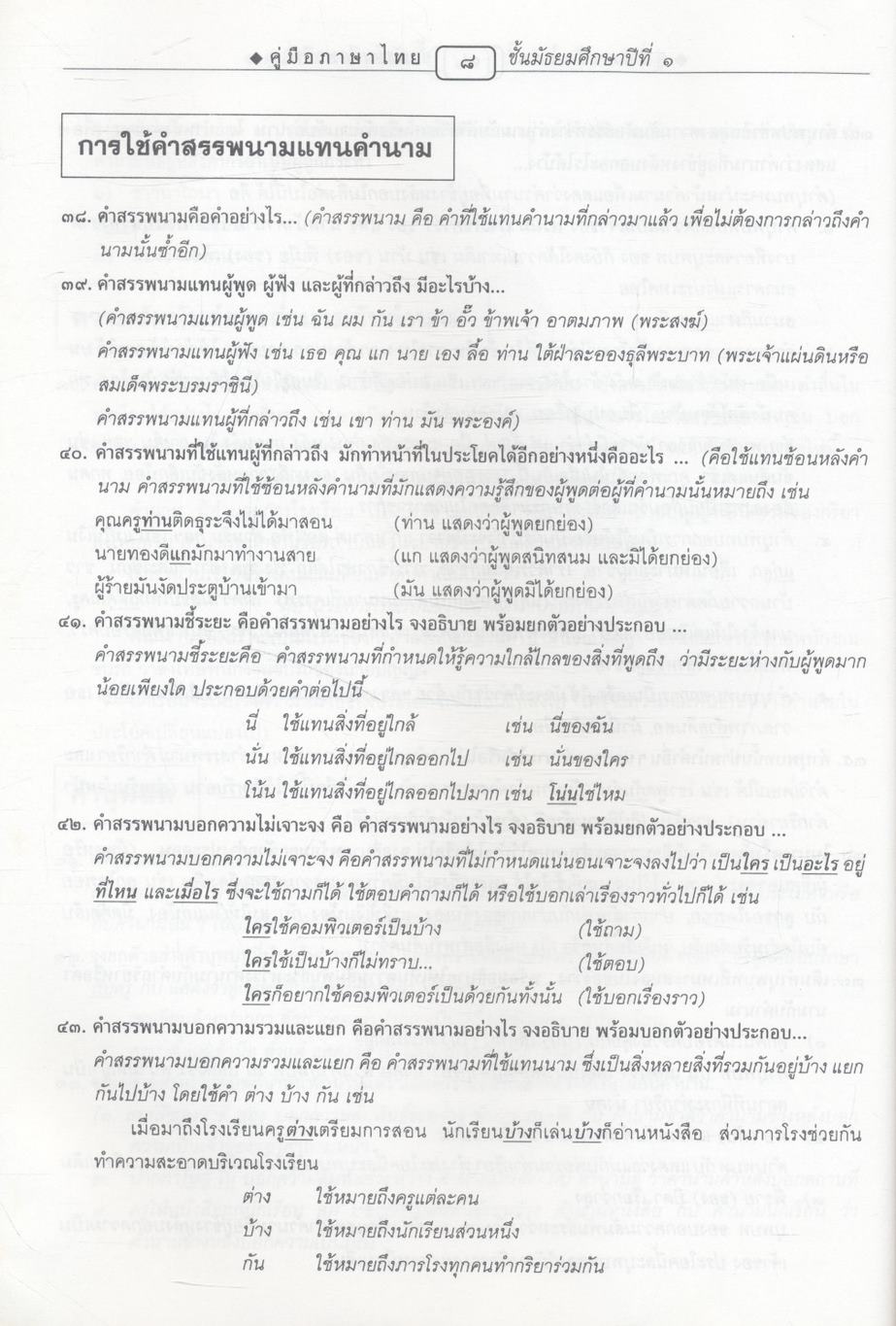 คู่มือสอบ ภาษาไทย ม.๑ ติวเข้มเพิ่มคะแนนสอบ ตามหนังสือเรียนชุด สารัตถะทักษสัมพันธ์ เล่ม ๑
