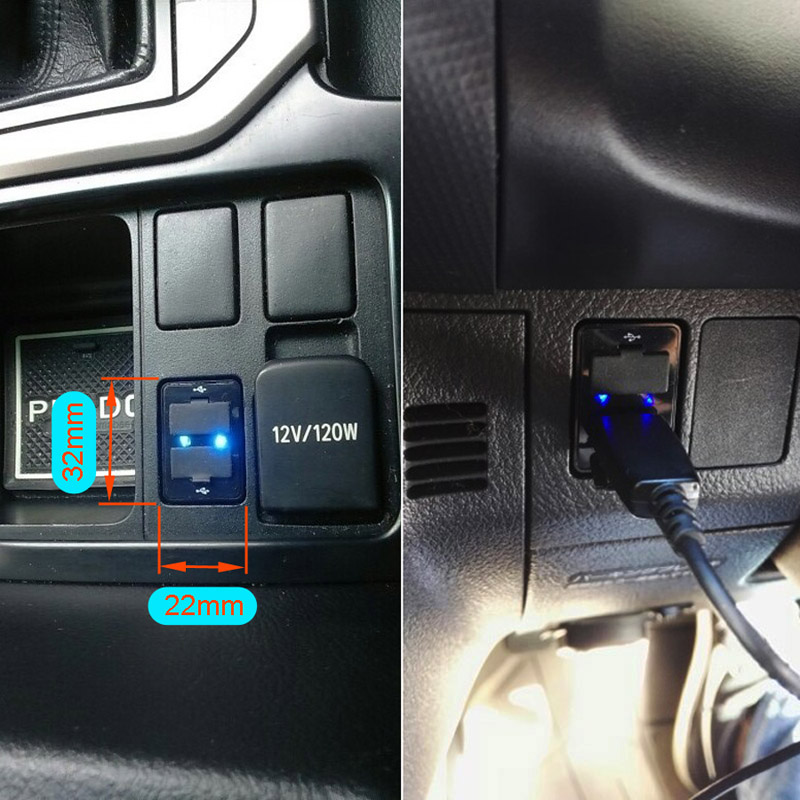 ช่อง USB Charger สำหรับ Toyota Vios / Yaris / Altis / REVO / New Fortuner / Camry