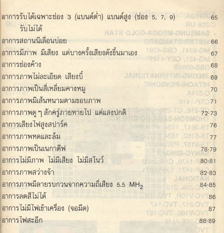 ภาพอาการเสีย & เทคนิคการซ่อม ทีวีสี เล่ม 2