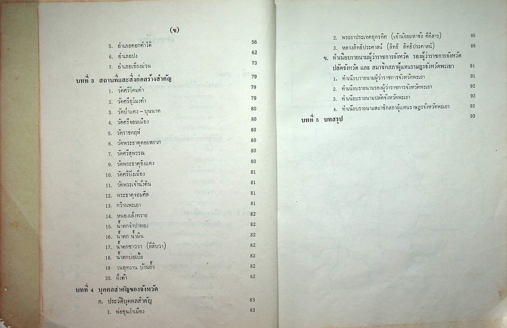 ประวัติมหาดไทยส่วนภูมิภาค จังหวัดพะเยา พุทธศักราช พ.ศ 2526