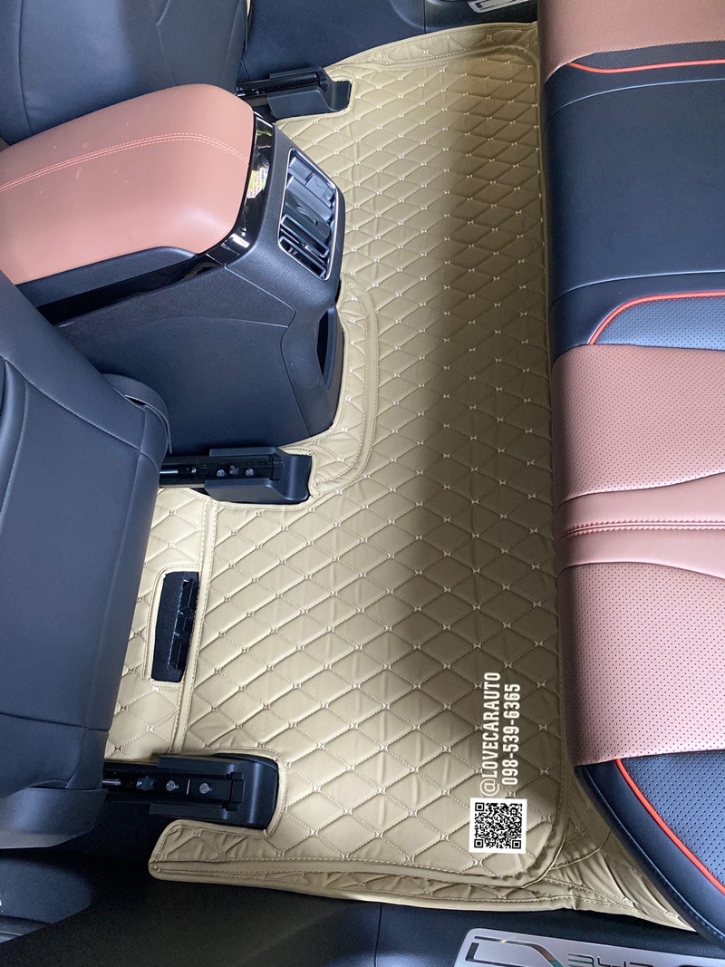 พรมปูพื้นรถยนต์ 6D BYD Sealion 6 สีครีมด้ายครีม