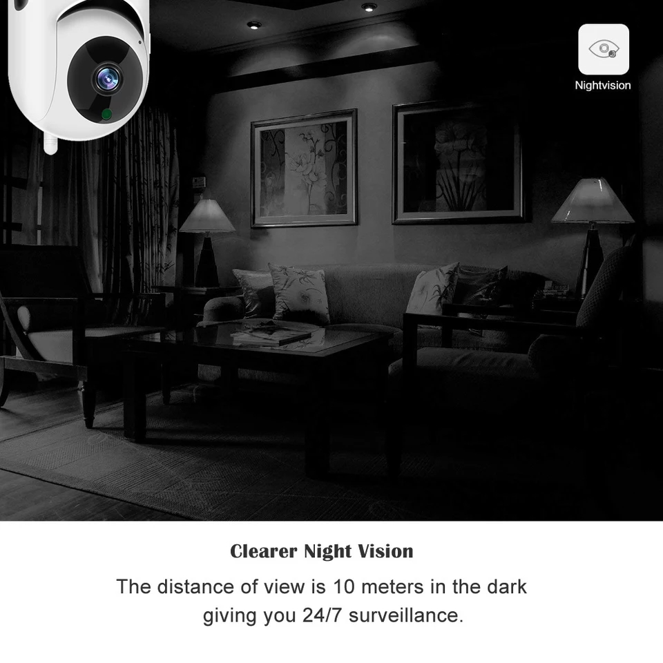 Mini Smart Camera กล้องวงจรปิดไร้สาย สื่อสารกันได้ มีไมค์ในตัว Tuya/ Smart Life
