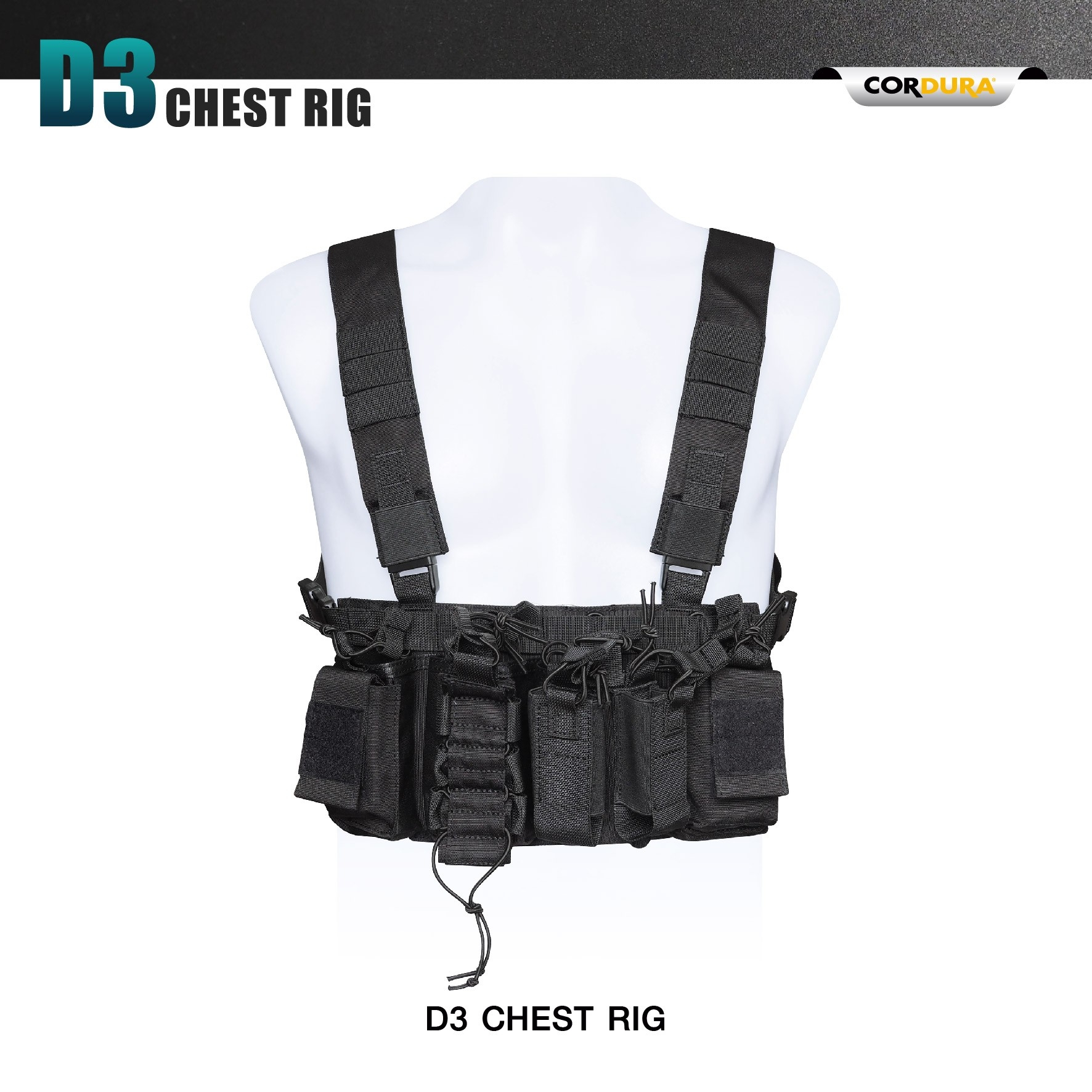 🇹🇭 536 ไทยแลนด์ แทคติคอล D3 Chest Rig อุปกรณ์ทหาร อุปกรณ์เซฟตี้ สายโยงบ่า D3 Chest Rig Thailand Tactical