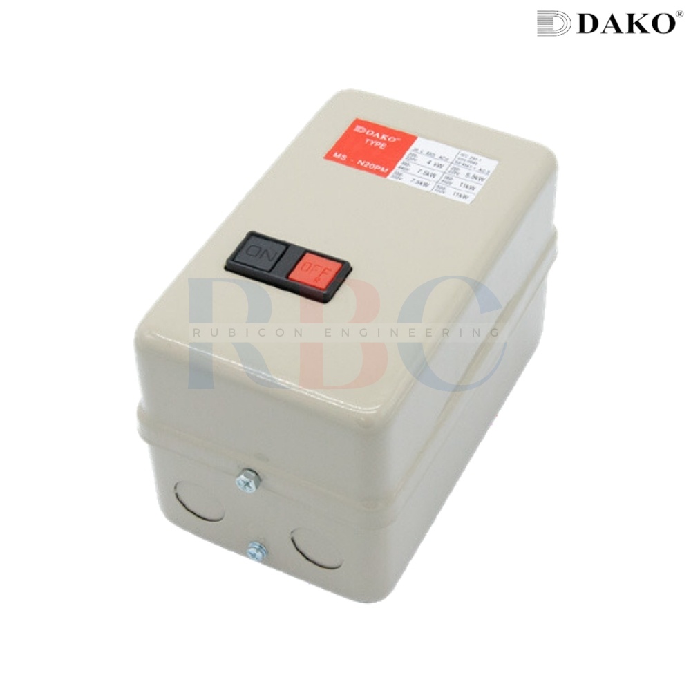 "DAKO" MS-N20 (12.0-18.0A 380V) แมกเนติกสวิทช์ พร้อมกล่อง