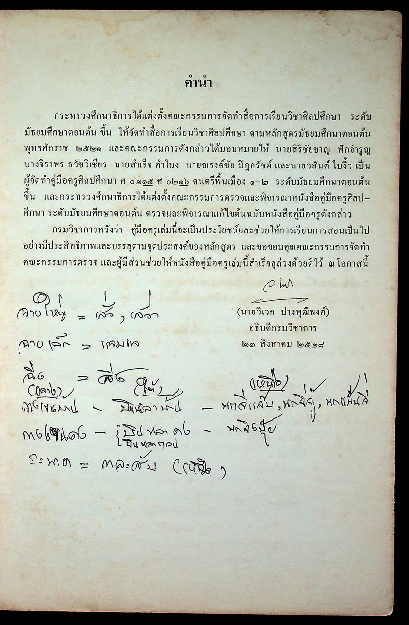 คู่มือครูศิลปศึกษา ศ ๐๒๑๕ ศ ๐๒๑๖ ดนตรีพื้นเมือง ๑-๒ ระดับมัธยมศึกษาตอนต้น