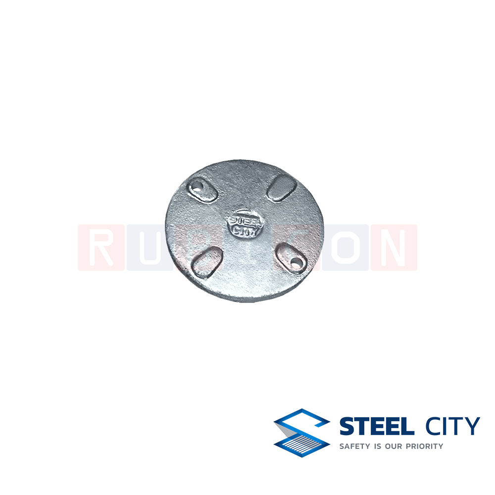 STEEL CITY HICB04 ฝาปิดเซอร์กิตเบรกเกอร์บ็อกซ์ชุบสังกะสี ขนาด 1-1/4” , 1-1/2” (HOT DIP GALVANIZED CIRCULAR FLAT COVERS)