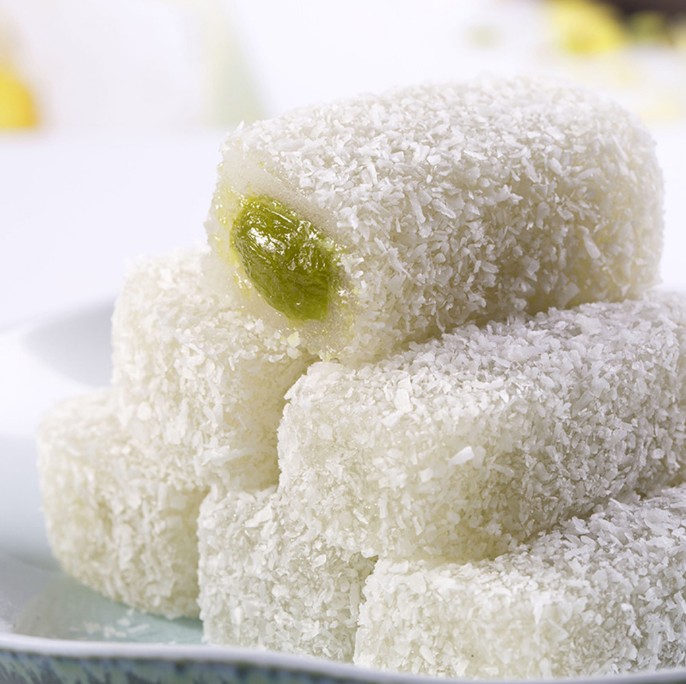 ไดฟุกุสอดไส้ชาเขียวมัทฉะ นุ่มหนึบหอมหวานกำลังดี (210g)