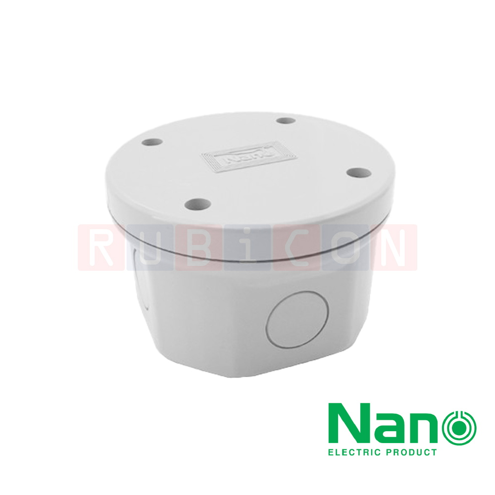 NANO-200W กล่องพลาสติกกันน้ำ สีขาว ขนาด 3.5x2.5" (98.50 x 61 mm.)