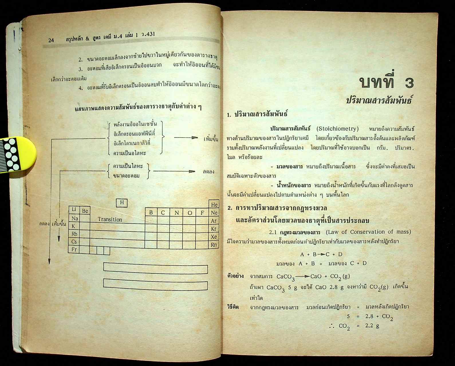 สรุปหลัก & สูตร เคมี ม.4 เล่มรวม 1-2 ว 431 - ว 031