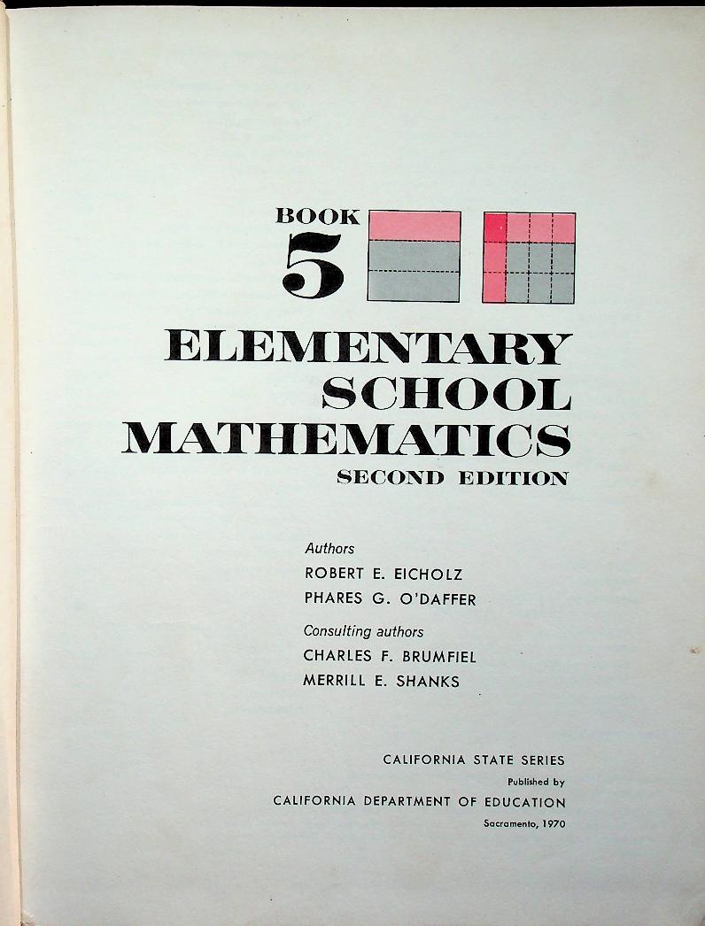 ELEMENTARY SCHOOL MATHEMATICS BOOK 5