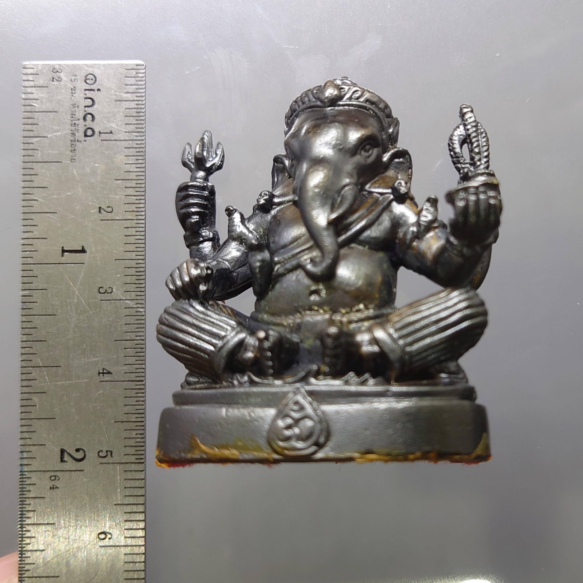 พระพิฆเนศ กรมศิลปากร รุ่นแรก เนื้อนวะโลหะผสม ขนาดสูง 5 เซน ปี2540 นิยม สภาพสวย รับประกันแท้