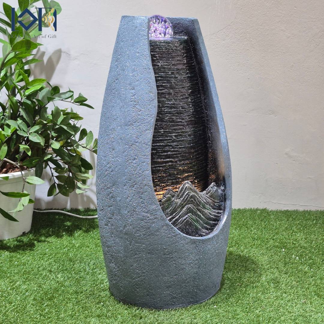 น้ำพุตั้งพื้น รุ่น22045 น้ำพุน้ำล้นหน้าบ้าน น้ำพุแต่งสวนเสริมฮวงจุ้ย อ่างน้ำตกสำเร็จรูป น้ำพุแต่งบ้าน