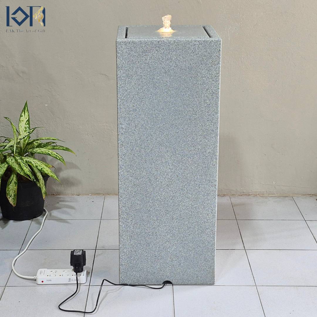 น้ำพุน้ำล้นตั้งพื้น รุ่นGranilite MZ15951BA อ่างน้ำตกจำลองวางหน้าบ้านเสริมฮวงจุ้ย น้ำล้นโมเดิร์นแต่งบ้านสำนักงานร้านค้า