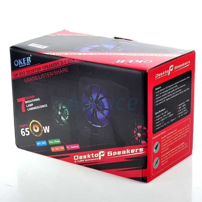 ลำโพงคอม Oker SP-832 สีดำ
