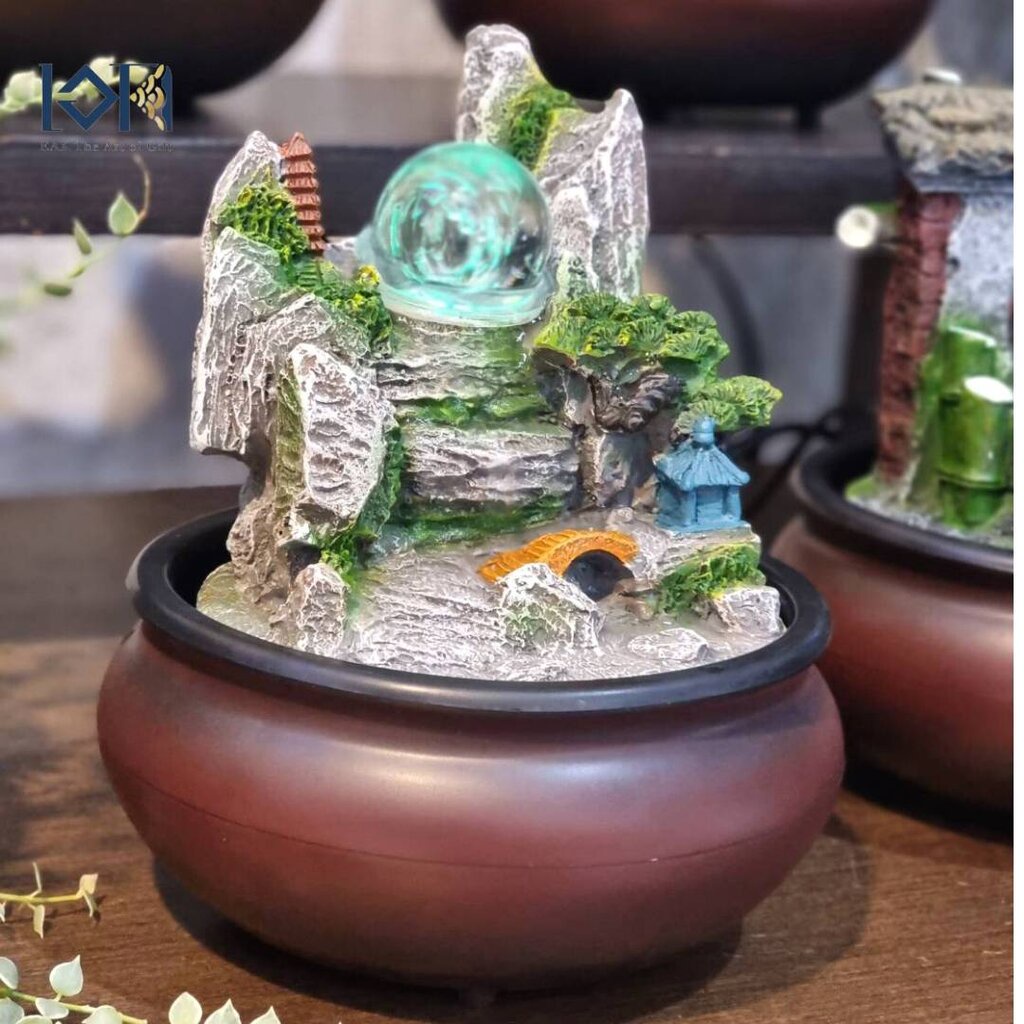 ชุดน้ำพุตั้งโต๊ะ รุ่นธรรมชาติหัวเสียบUSB ขนาดเล็กๆเสริมฮวงจุ้ย ตกแต่งบ้านเสริมฮวงจุ้ย น้ำตกน้ำล้นของขวัญมงคล