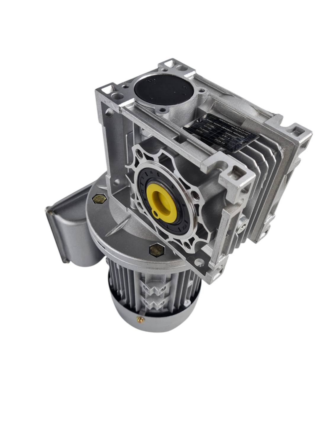 มอเตอร์เกียร์ไฟฟ้ากระแสสลับ ขนาด370W 220vพร้อมหน้าแปน รูเพลา 25 มิลลิเมตร เกียร์ 15:1ทำเครื่องกลึงรถแม็คโคร