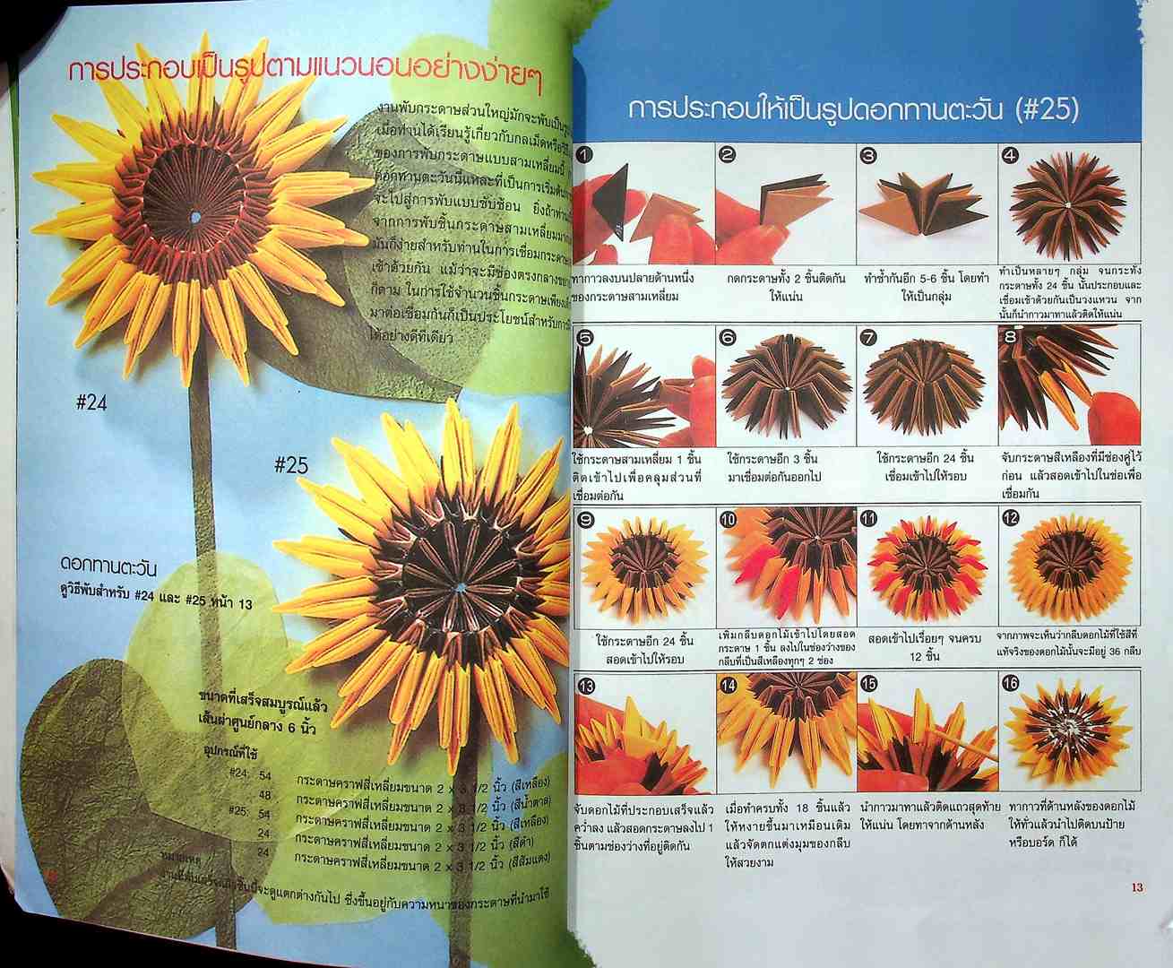 เทคนิควิธีการ พับกระดาษ 3 มิติ