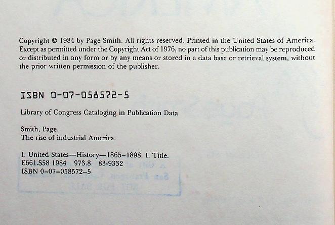 THE RISE OF INDUSTRIAL AMERICA