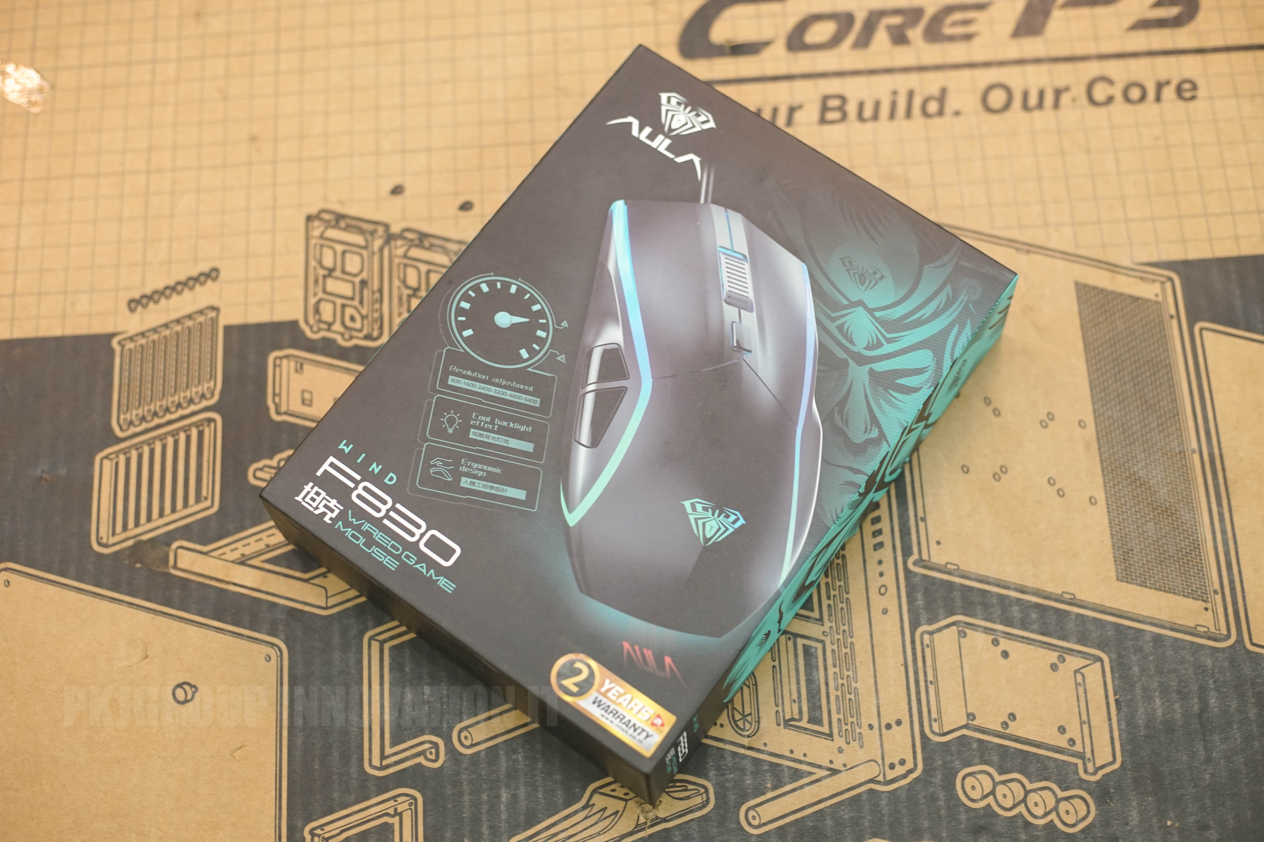 เมาส์เกมมิ่งทรงเรียว Aula F830 Black มี เมาส์เมมโมรี่, Software รองรับ และ DPI สูงสุดถึง 6400