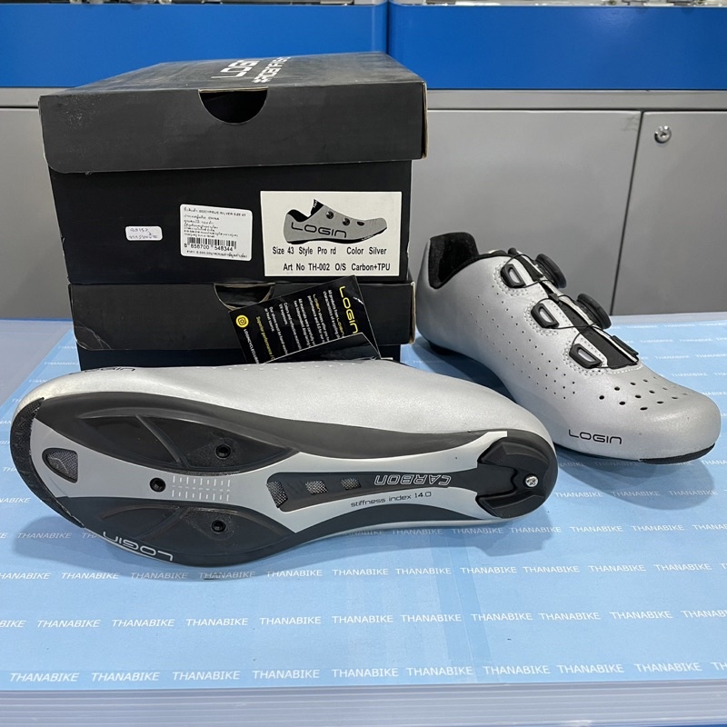รองเท้า * ลดล้างสต๊อก * เสือหมอบ Login style pro rd พื้นcarbon รองเท้าปั่นจักรยาน พื้นคาร์บอน