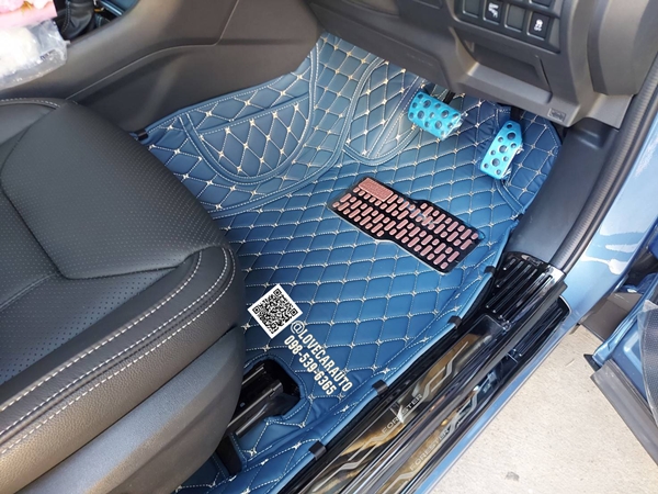 พรมปูพื้นรถยนต์ 6D Subaru Forester 2023 สีน้ำเงิน
