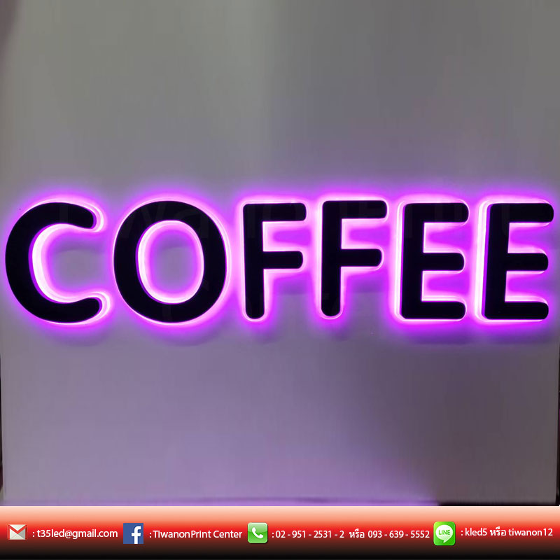 เพิ่มความสดชื่นด้วยป้ายไฟ COFFEE #งานอินดี้ #ตามใจลูกค้าเช่นเดิม