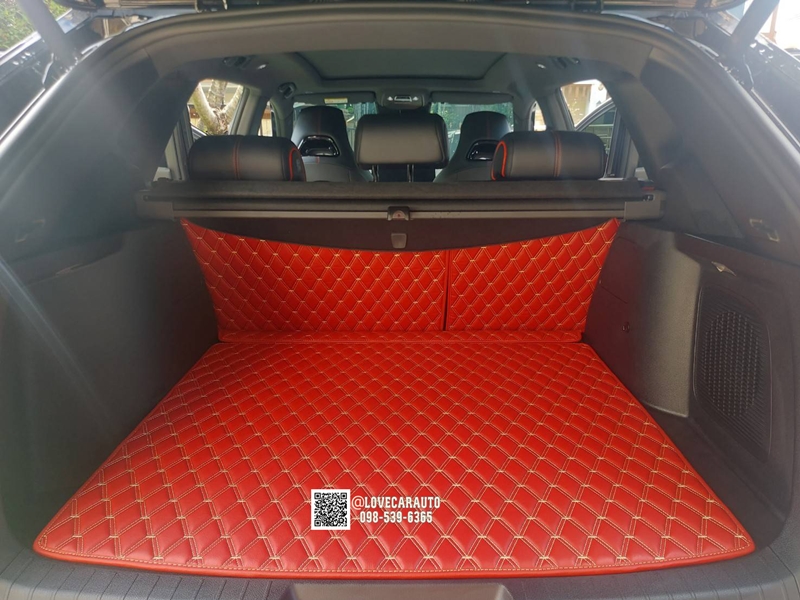 พรมปูพื้นรถยนต์ 6D BYD Sealion 6 สีแดงไวน์VVIP