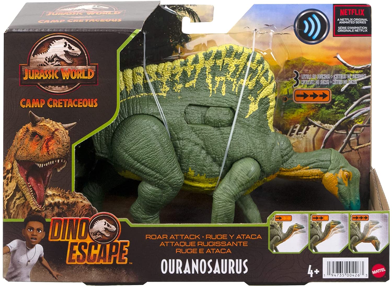 **MTS Toys**Mattel Jurassic World Camp Cretaceous : HBX38 Roar Attack Ouranasaurus [ความยาวจากหัวถึงหาง 28 ซ.ม.]