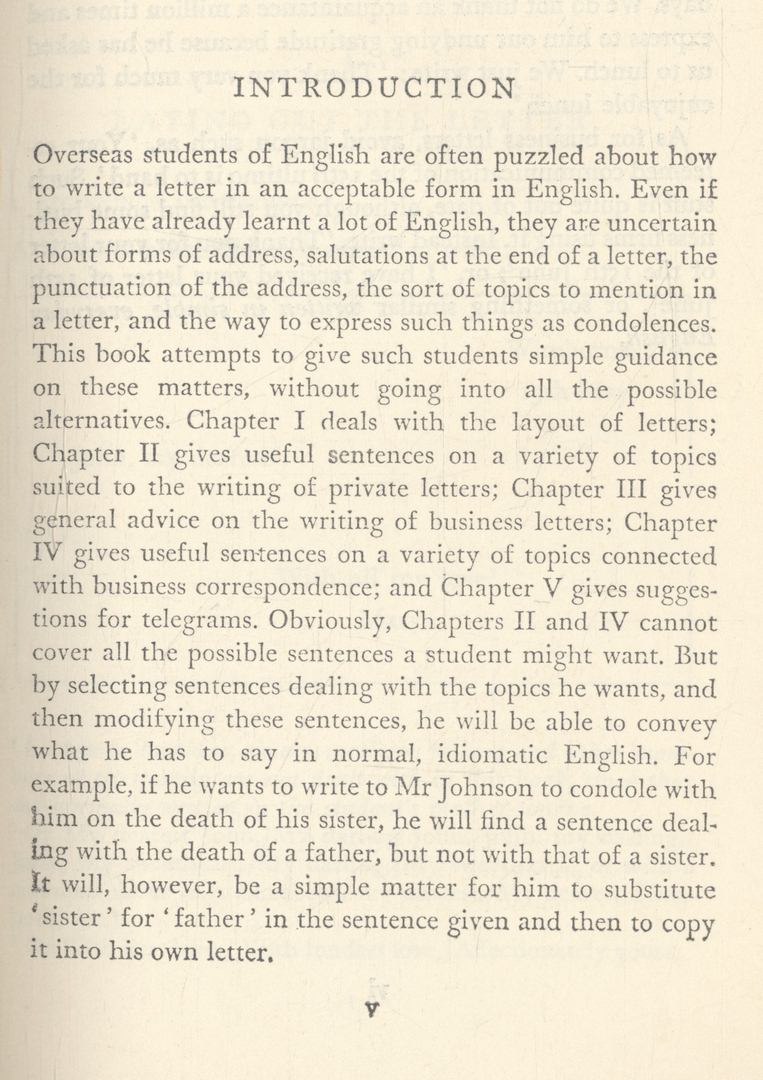 Letter Writing for Students of English