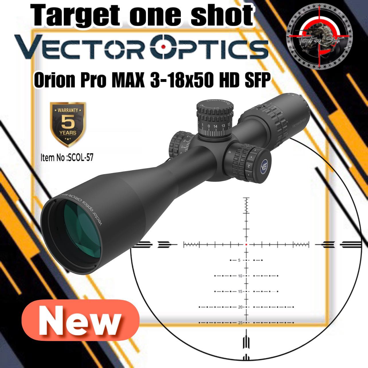 VECTOR OPTICS Orion Pro MAX 3-18x50 HD SFP Riflescope