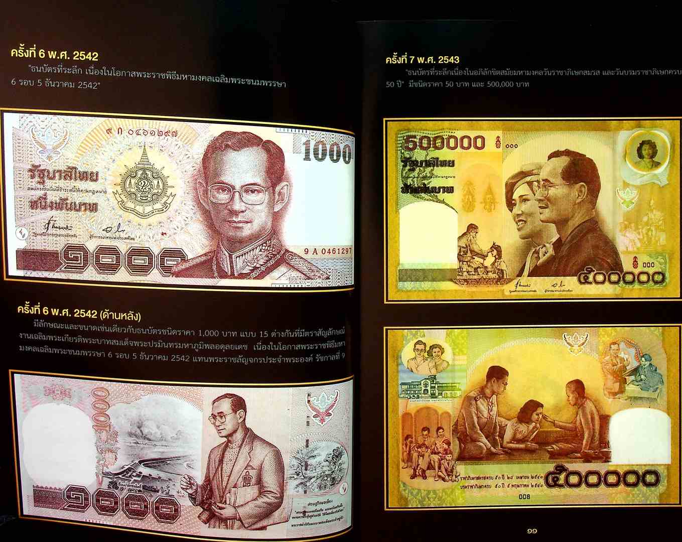 รวมภาพธนบัตรที่ระลึก เนื่องในโอกาสสำคัญ ในรัชสมัยในหลวง รัชกาลที่๙