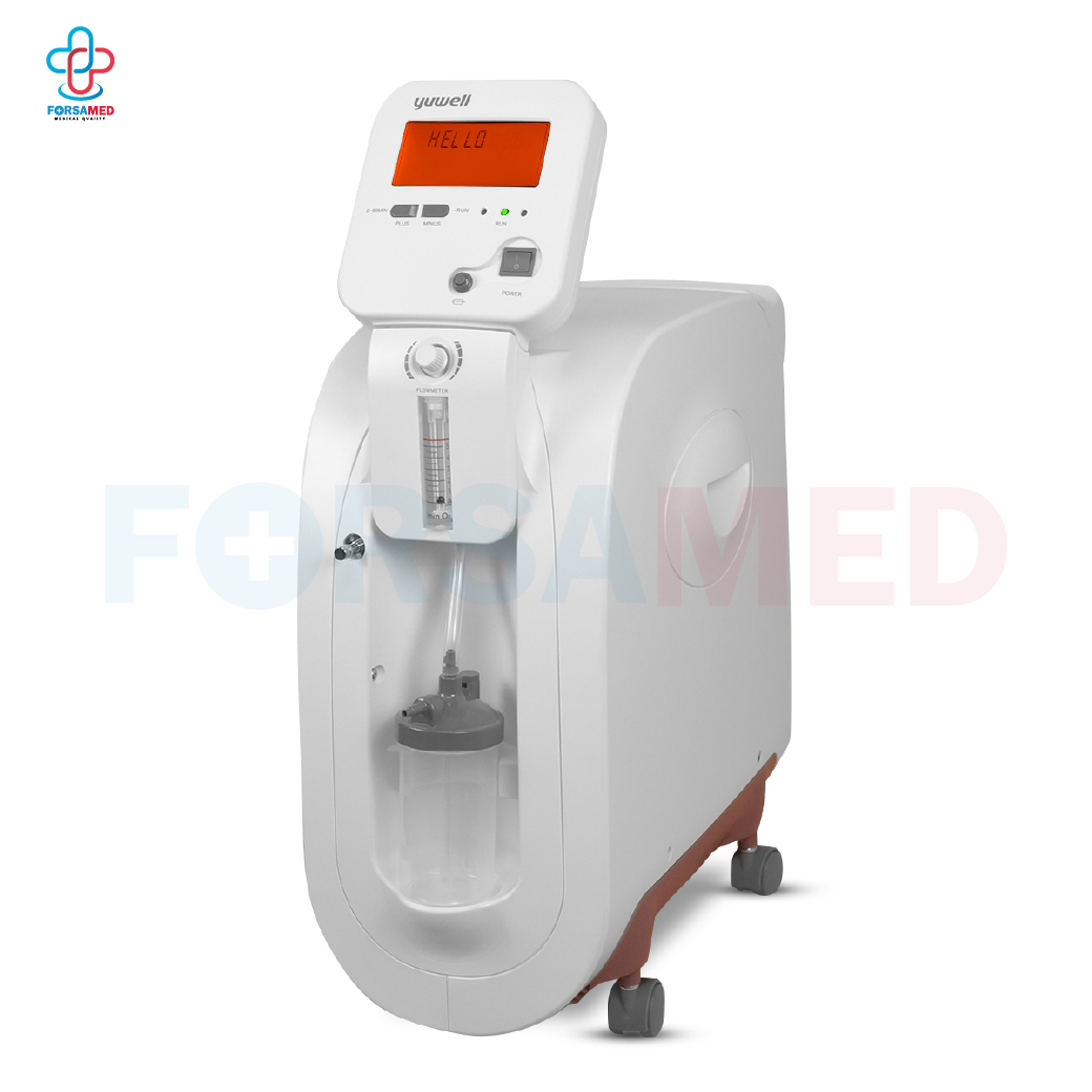 เครื่องผลิตออกซิเจน ขนาด 5 ลิตร ยี่ห้อ Yuwell รุ่น 7F-5AW รุ่นใหม่ มีฟังก์ชันพ่นยา (รับประกัน 3 ปี ฟรีเครื่องสำรองระหว่างซ่อม)