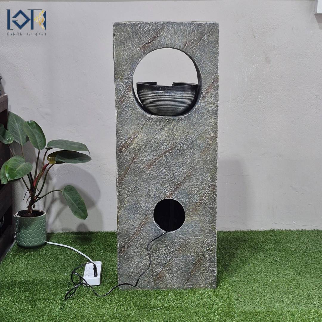 น้ำพุตั้งพื้นแต่งบ้าน รหัส2212 อ่างน้ำล้นน้ำตกจำลองวางหน้าบ้านจัดสวน น้ำพุุเสริมฮวงจุ้ยบ้านสิริมงคล ของขวัญ