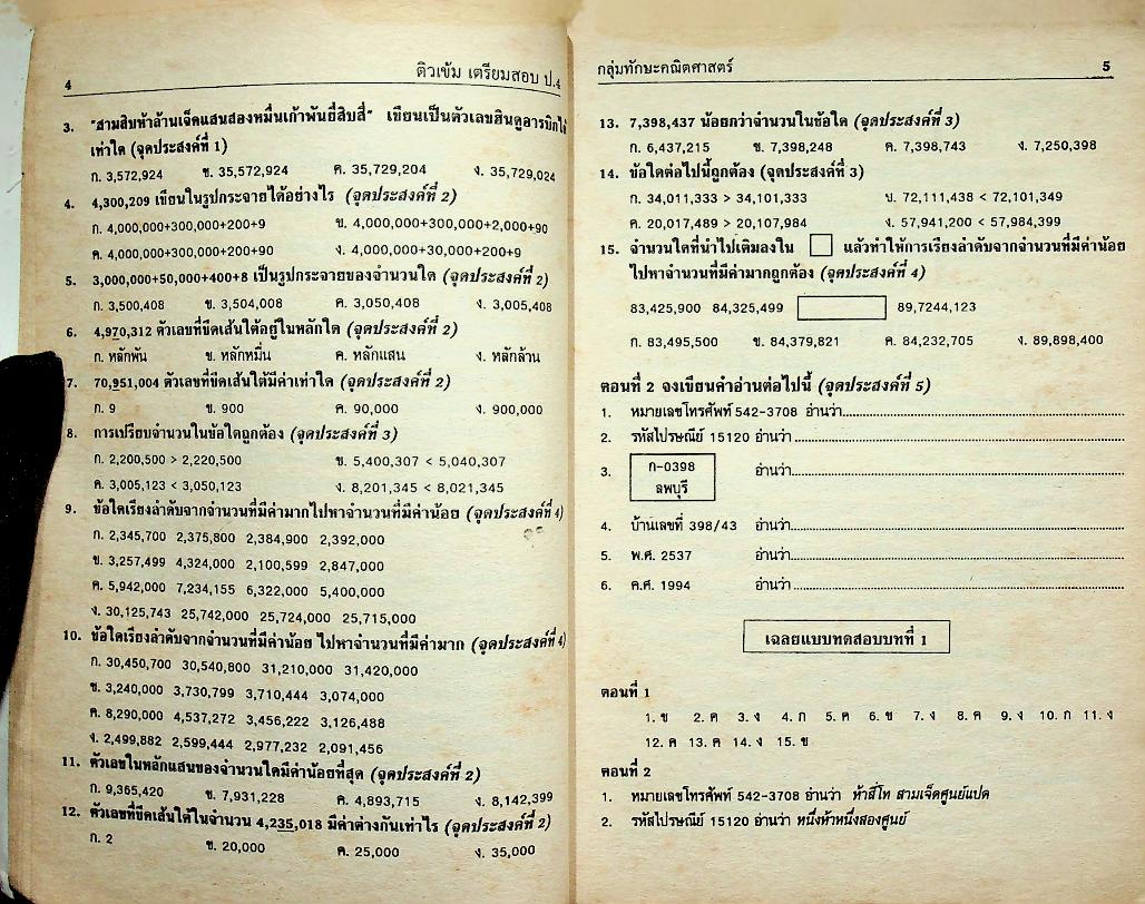 ติวเข้ม เตรียมสอบ ป.4