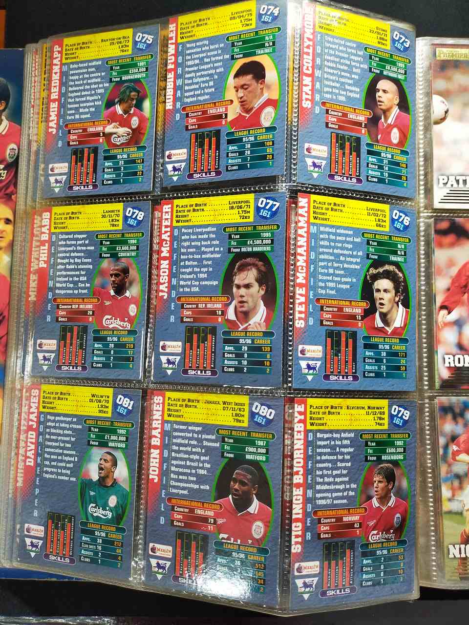 MERLIN'S PREMIER GOLD TRADING CARDS 1996-97 SEASON