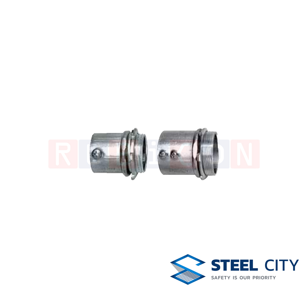 STEEL CITY H-MEN15 คอนเนคเตอร์จับท่อบาง มายด์สตีลอาบสังกะสี ขนาด 1-1/2” (HOT DIP GALVANIZED E.M.T. CONNECTOR MILD STEEL)