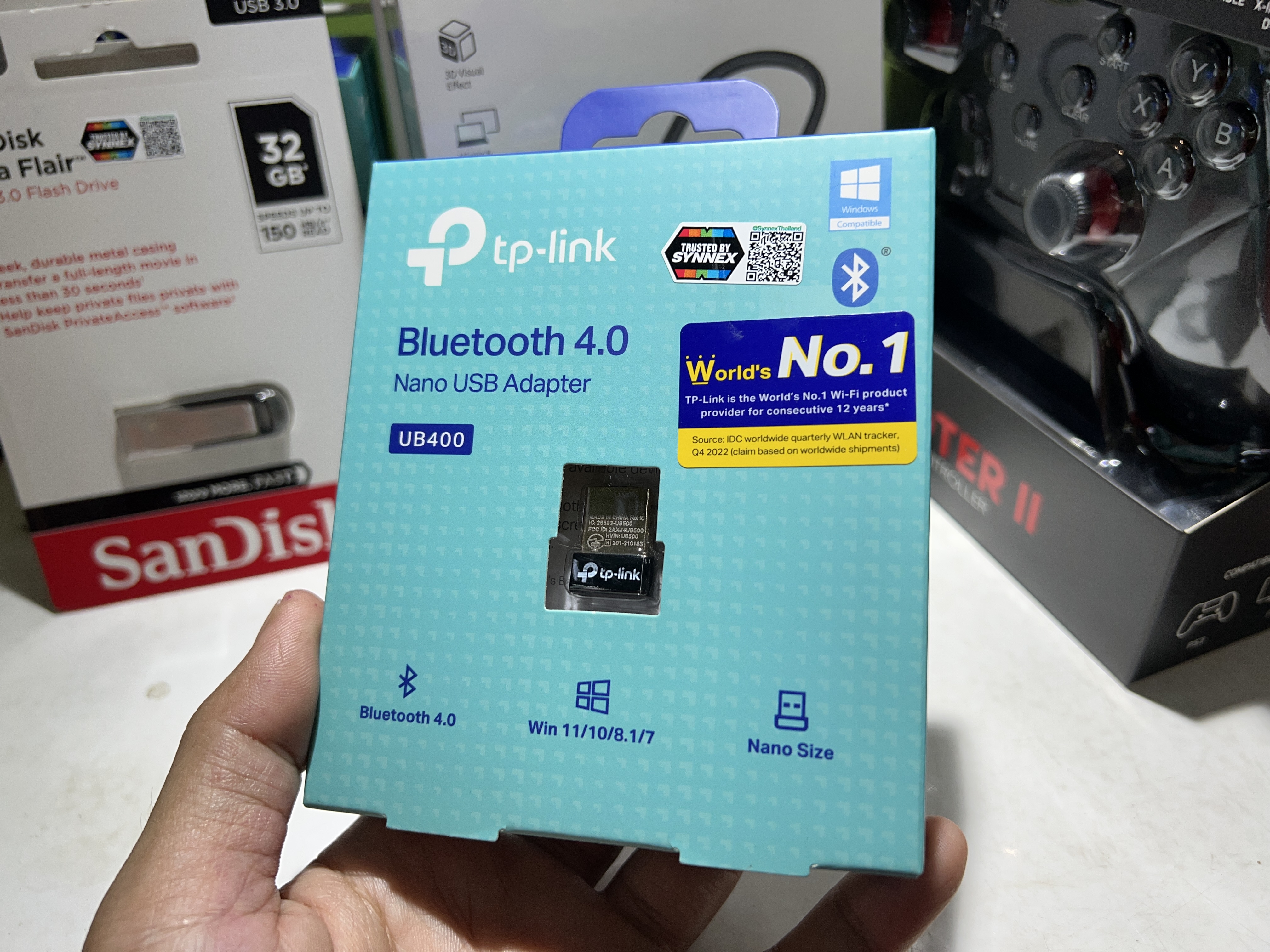 ตัวรับสัญญาณบลูทูธ TPLINK UB400 เสียบแล้วใช้งานได้เลย