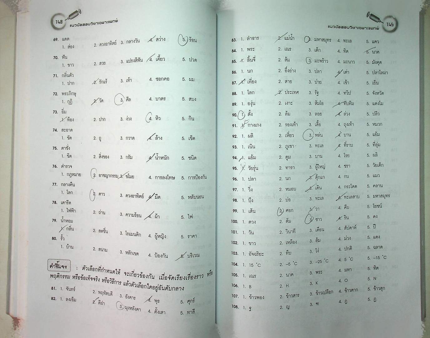 แนวข้อสอบ วิชาเฉพาะแพทย์