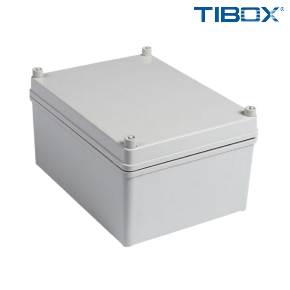 TIBOX TJ-30P-S กล่องพลาสติก พร้อมเทอร์มินอลบล็อก (Plastic Terminal Block Box IP66) 30Pole 10A Size : 200x150x100 mm.